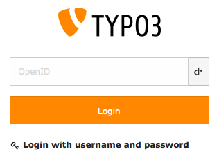 TYPO3 7.3 OpenID login form