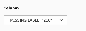 Missing label for colPos field